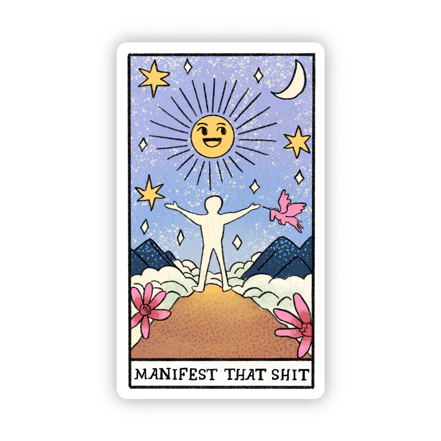 Big Moods Manifest that Shit Tarot Card Sticker