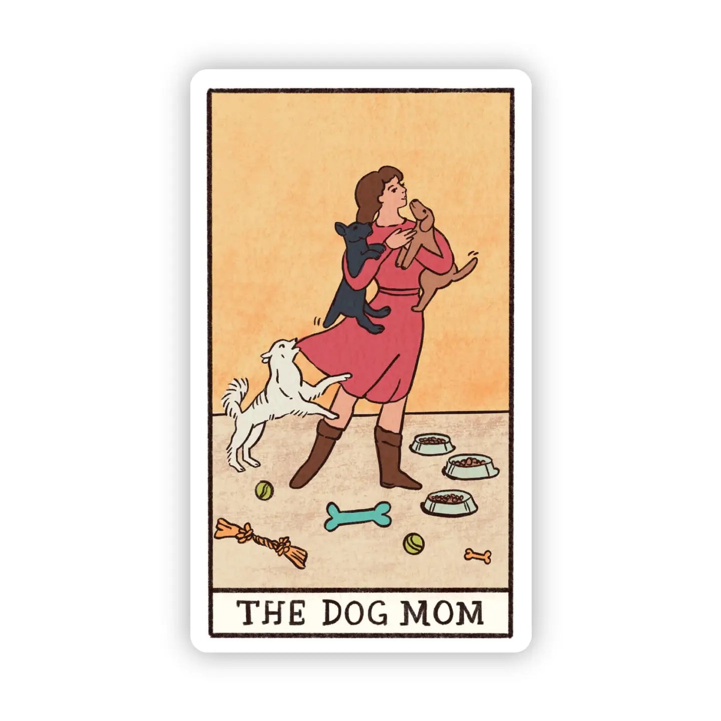 Big Moods The Dog Mom Book Tarot Sticker