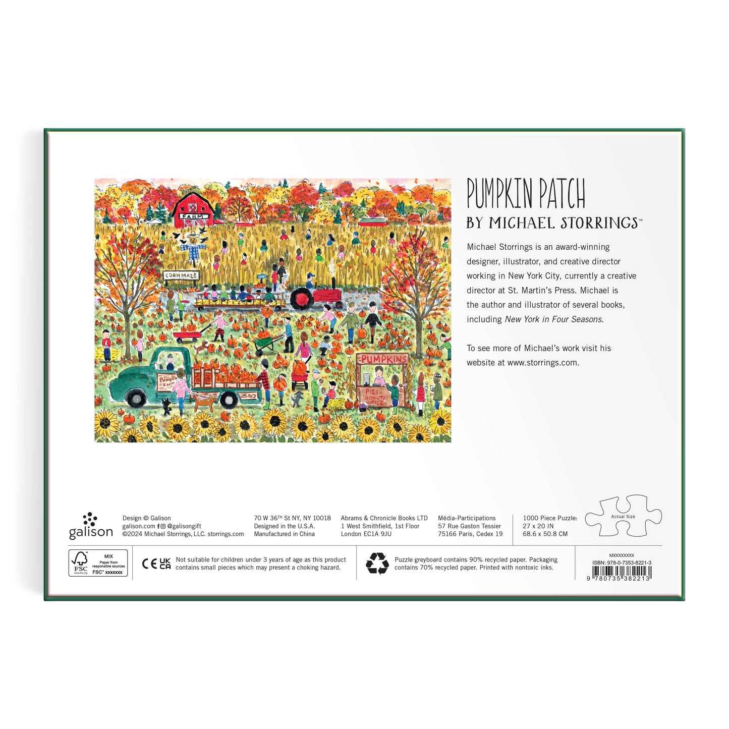 Michael Storrings Pumpkin Patch 1000 Piece Puzzle
