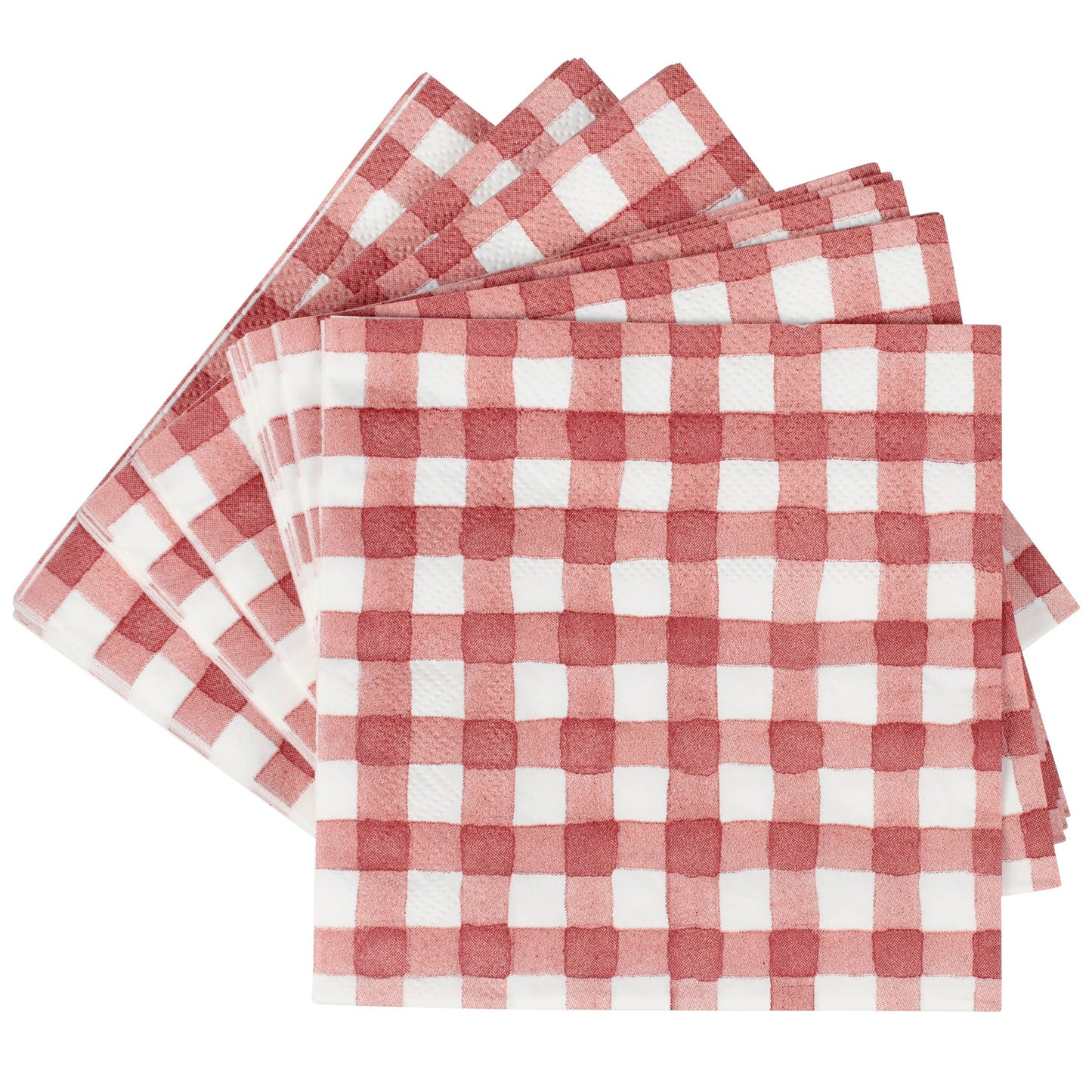 Primitives by Kathy Red Gingham Beverage Napkin