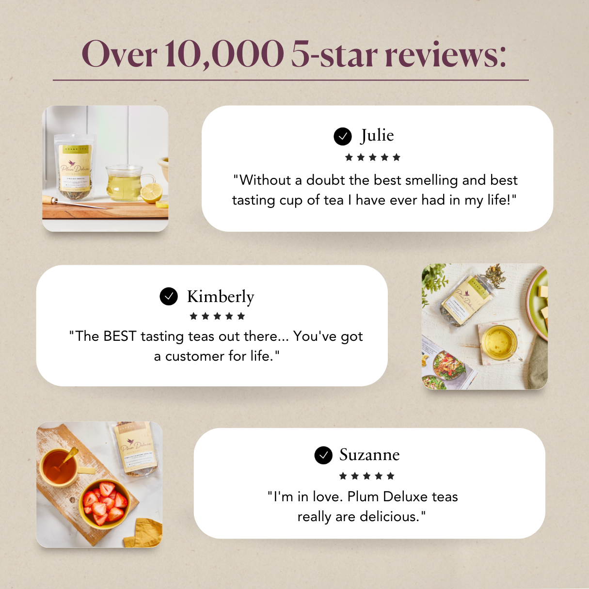 Plum Deluxe Self Care Apricot Elderberry Herbal Loose Leaf Tea Honeybush