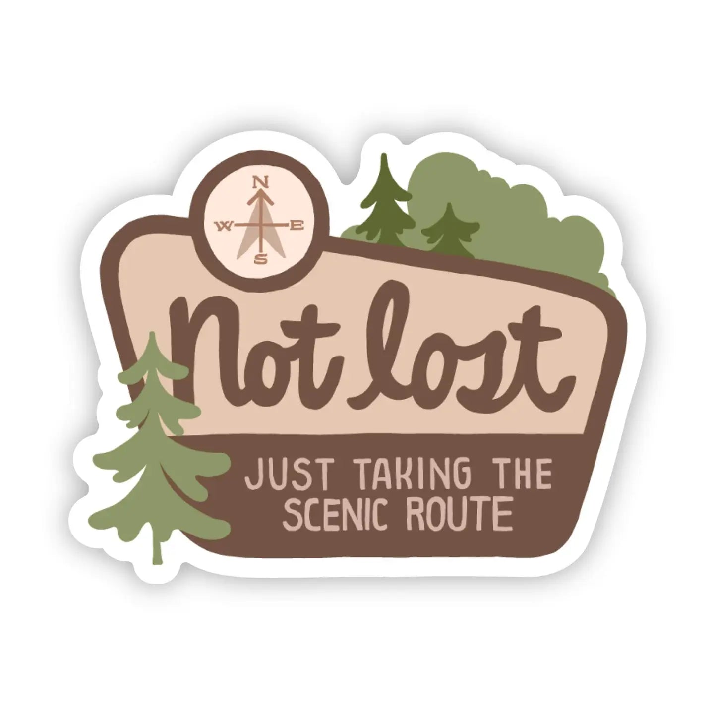 Big Moods Not Lost Just Taking the Scenic Route Sticker