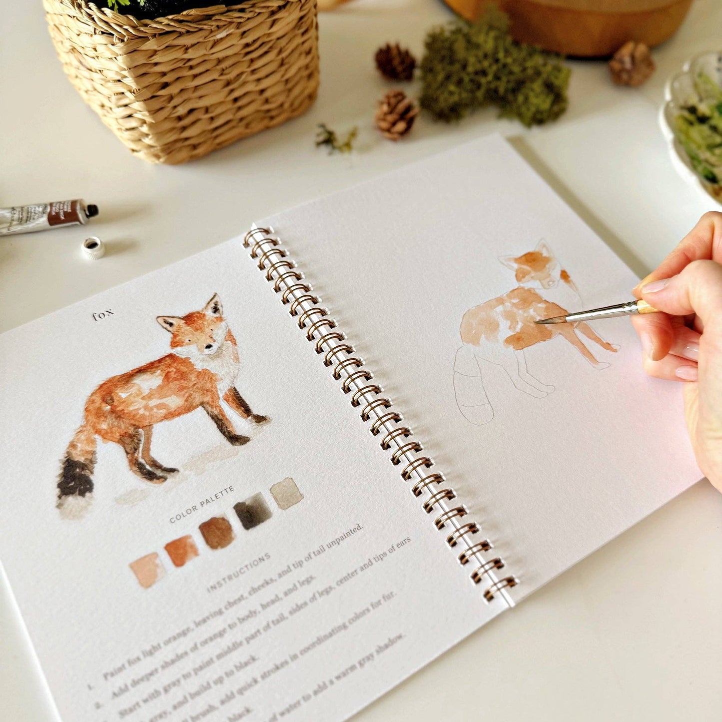 Emily Lux Woodland watercolor workbook