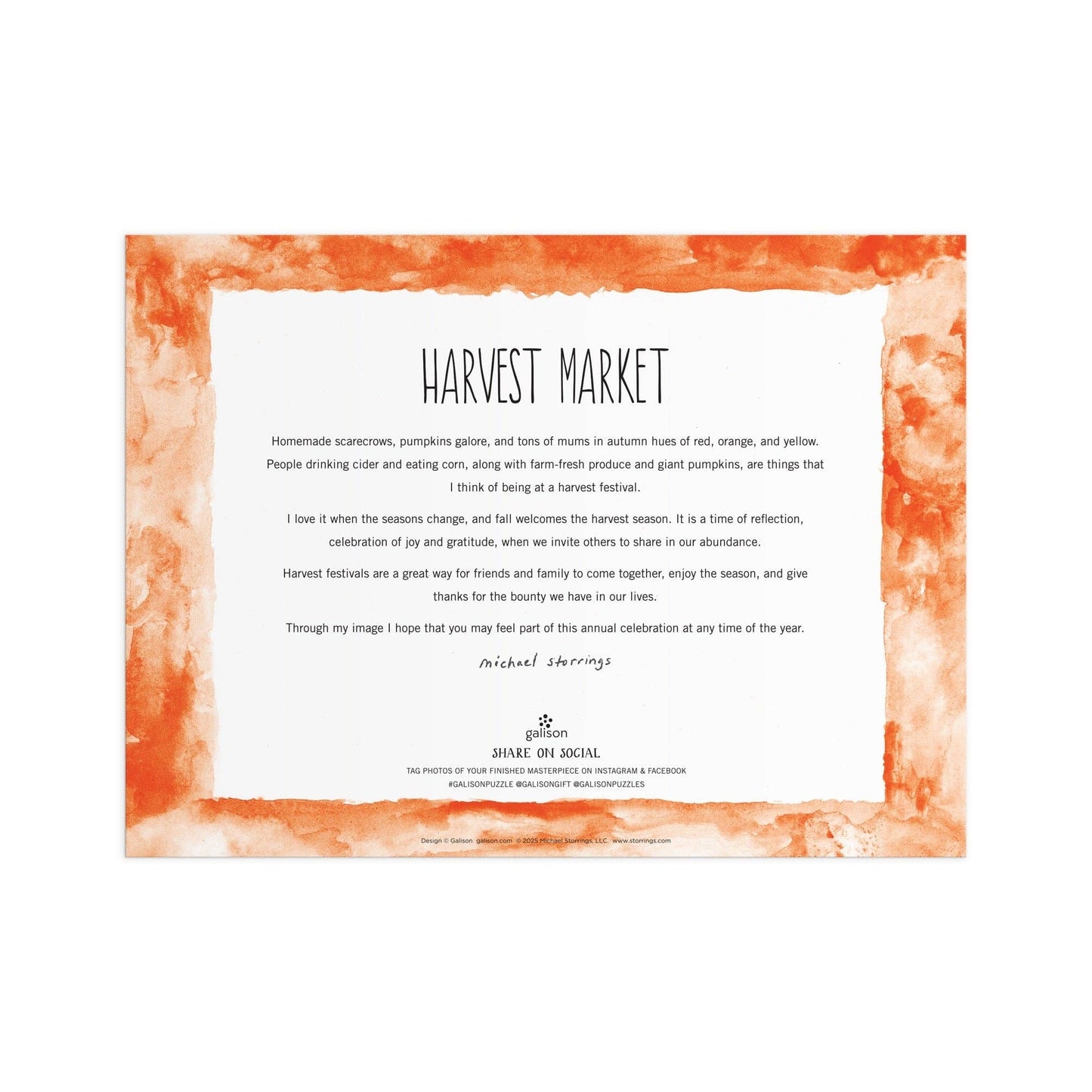 Michael Storrings Harvest Market 1000 Piece Puzzle