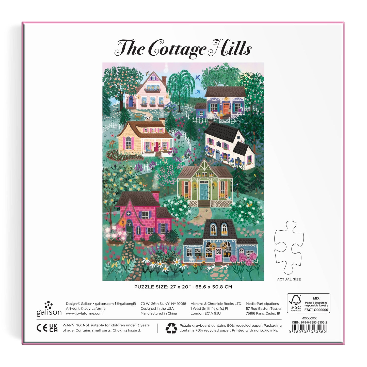 Joy Laforme The Cottage Hills 1000 Piece Puzzle in a Square Box