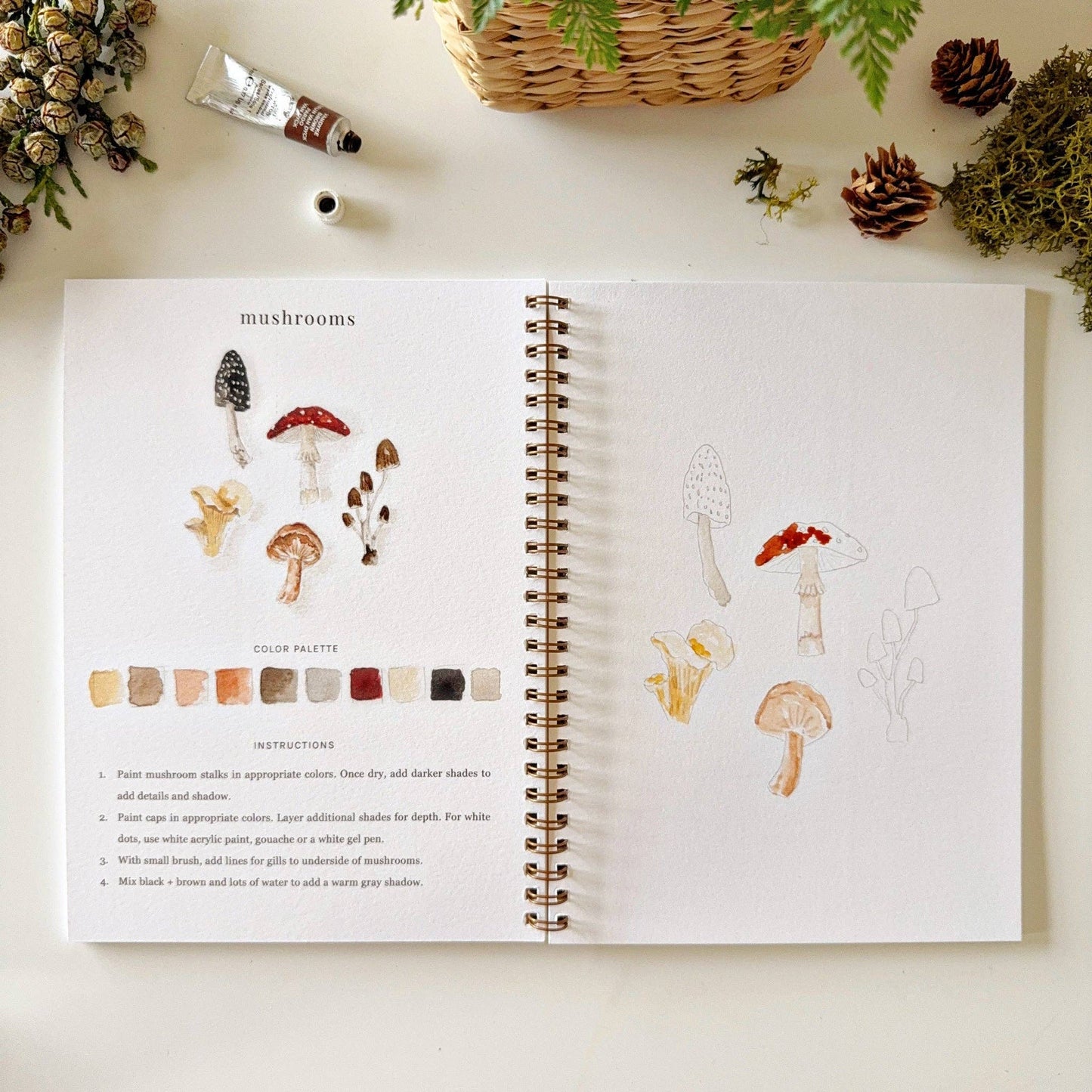 Emily Lux Woodland watercolor workbook