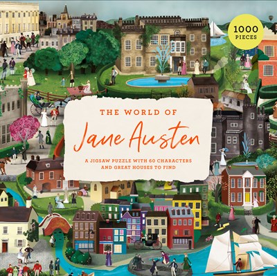 The World of Jane Austen 1000 Piece Puzzle : A Jigsaw Puzzle with 60 Characters and Great Houses to Find