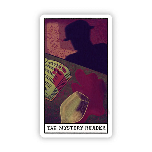 Big Moods The Mystery Reader Book Tarot Card Sticker