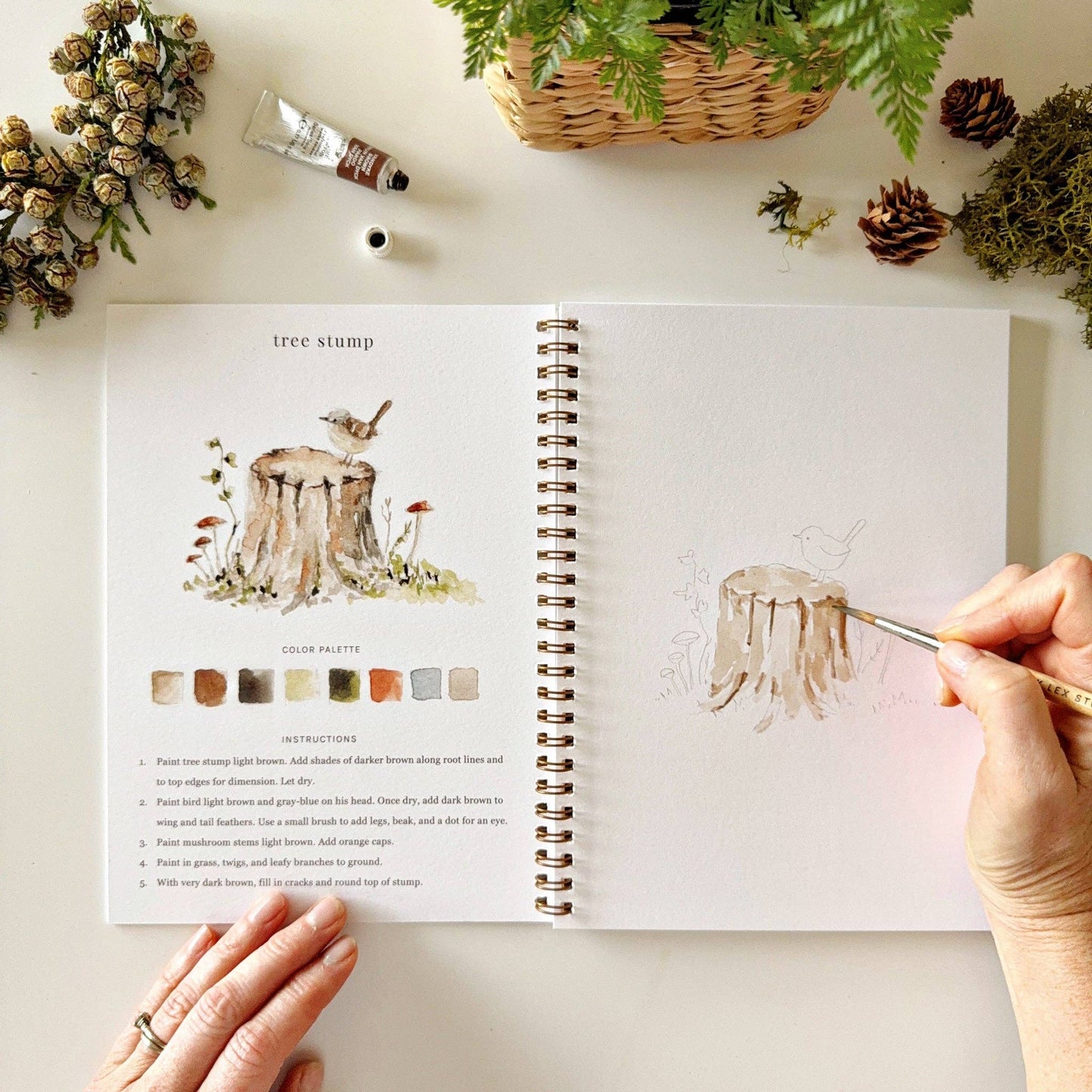 Emily Lux Woodland watercolor workbook