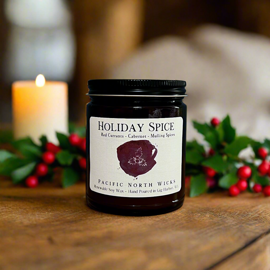 Pacific NW Wicks Holiday Spice Candle | Spiced Wine, Red Currant, Cabernet