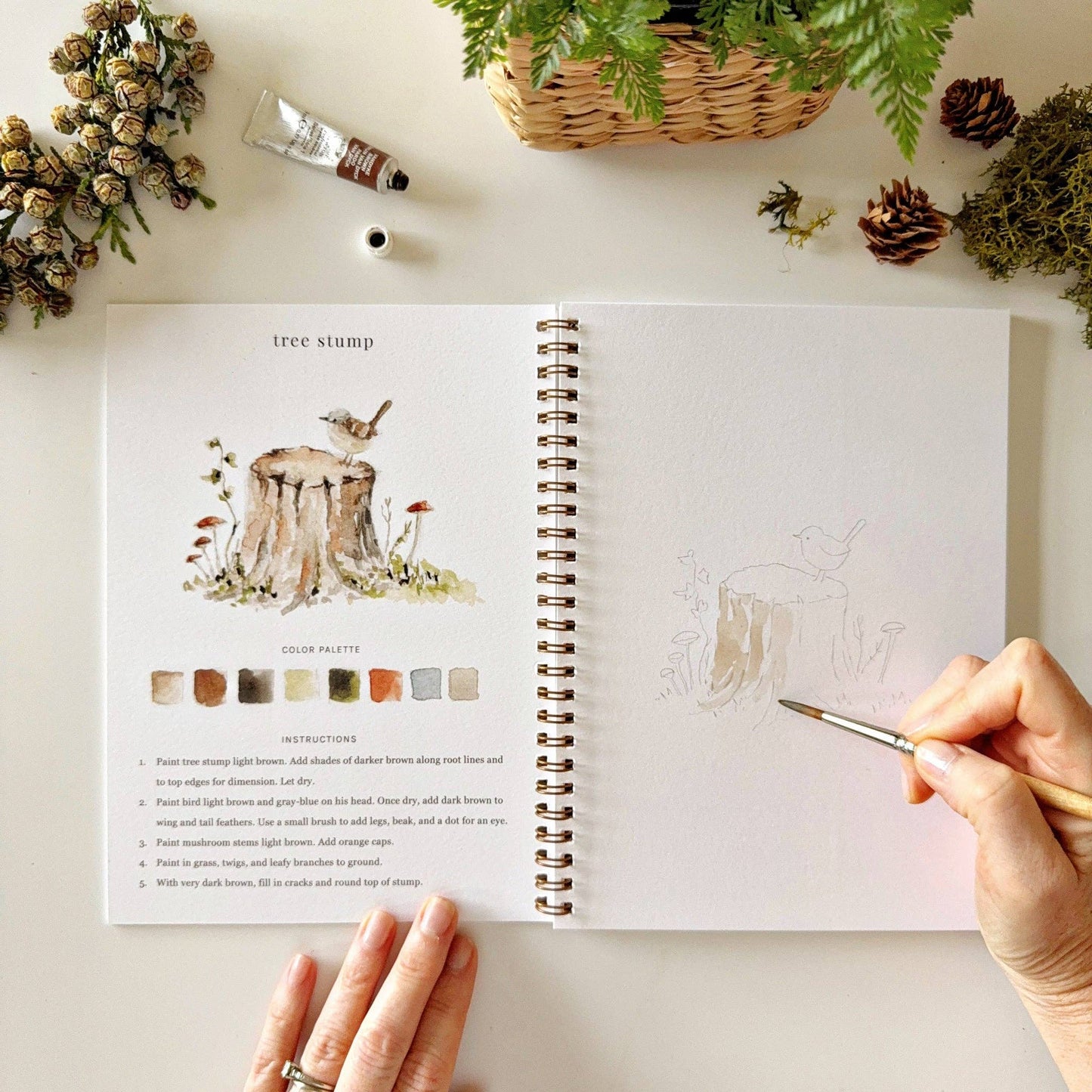 Emily Lux Woodland watercolor workbook