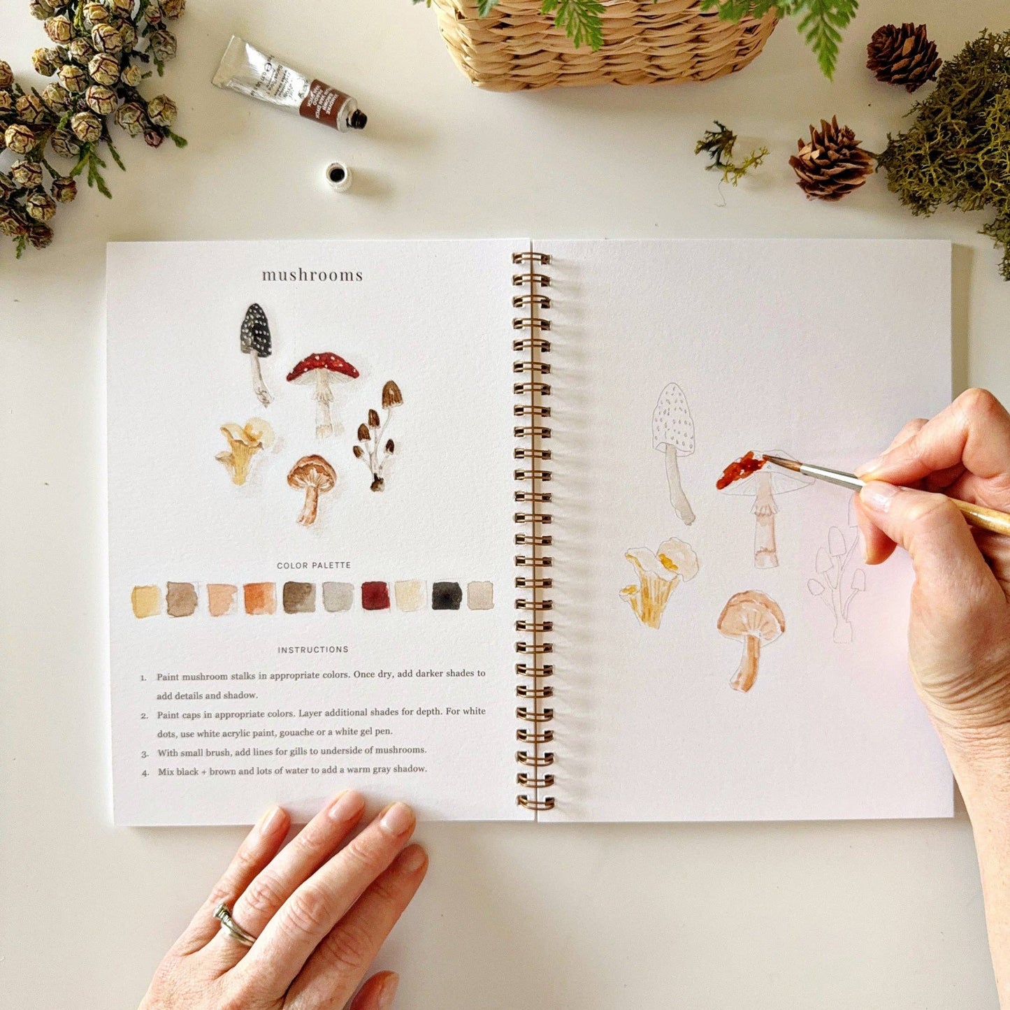 Emily Lux Woodland watercolor workbook