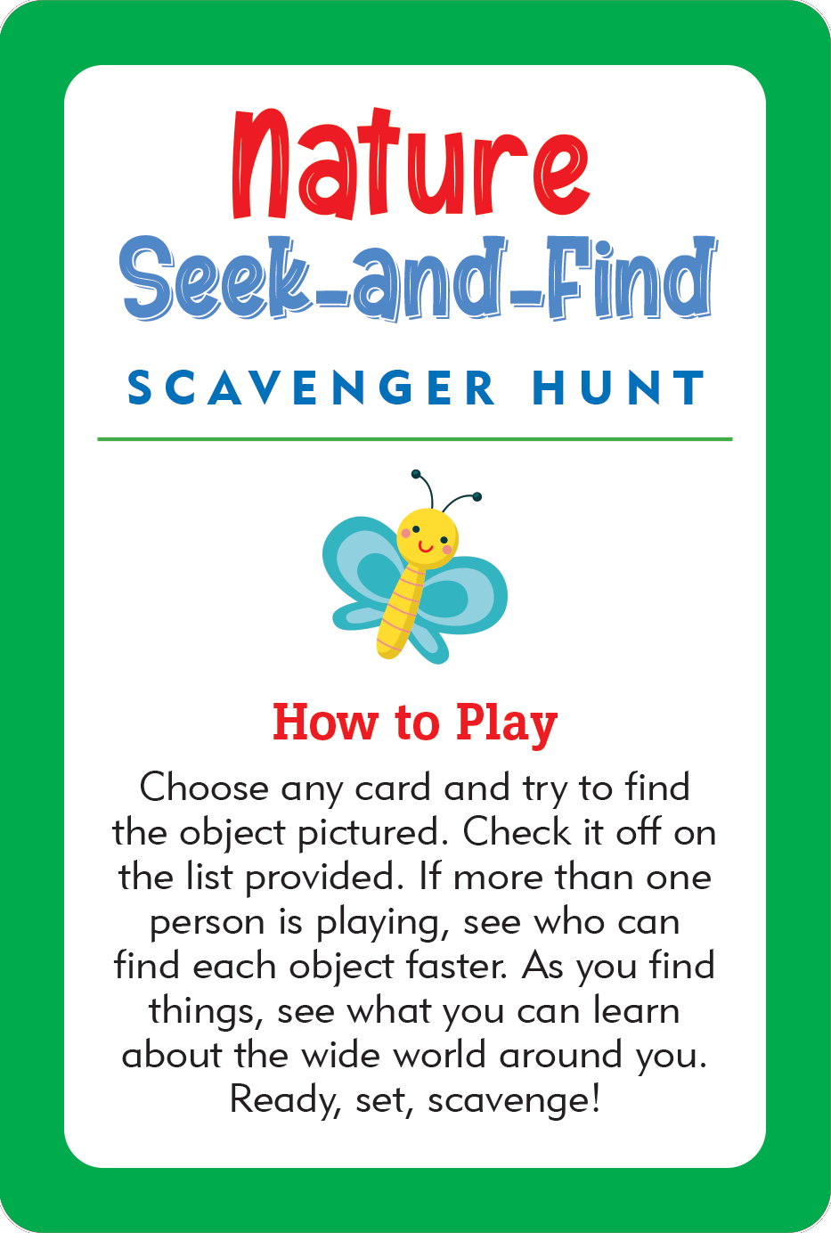 Peter Pauper Nature Seek-and-Find Scavenger Hunt Cards
